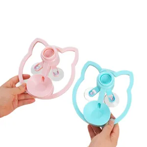 Cat water dispenser holder cute pet automatic drinking bowl bracket with suction cup pink blue