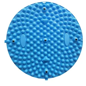 Blue Round Acupressure Foot Massage Mat Reflexology Pad for Home Relaxation and Wellness Care