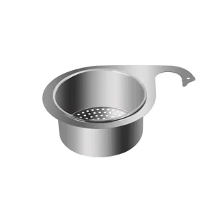 Panier de filtre d'évier de cygne en acier inoxydable support de vidange suspendu de cuisine.