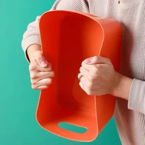Panier de rangement en plastique organisateur de bureau pour la maison et cuisine