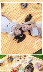 Thickened waterproof outdoor picnic mat for camping and spring outing grassland use.