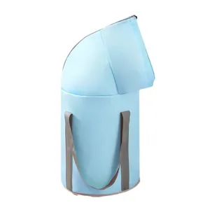 Seau de bain de pieds pliable et portable pour voyage et maison bleu clair pratique