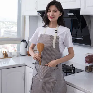 Tablier de Cuisine Imperméable Avec Poche et Essuie-mains Pour Cuisson Pâtisserie Femme Homme
