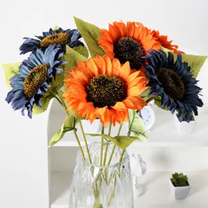 Bouquet de tournesols artificiels style européen déco bureau maison fleurs en soie.