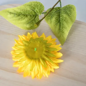 Tête de tournesol artificielle avec tige fleur artificielle déco maison bureau table