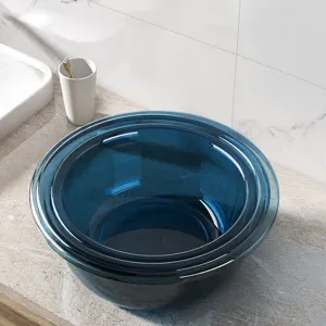 Transparent plastic washbasin deepened thickened stackable home student dormitory face foot basin