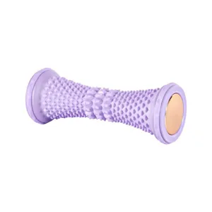 Purple foot massage roller fascia ball for plantar fasciitis relief and arch training main view