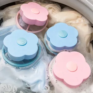 Wasmachine Drijvend Pluisjesfilter Netzak Herbruikbare Wasgoed Haarvanger Huisdier Haarverwijderaar Reinigingsgereedschap Roze Blauw