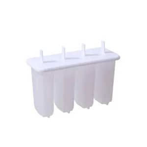 4-fach Kunststoff Eis am Stiel Form für selbstgemachte Eislutscher, weiße DIY Eismaschine.