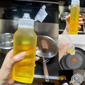 Flacone dispenser per olio in plastica spremibile antiperdita cucina condimento