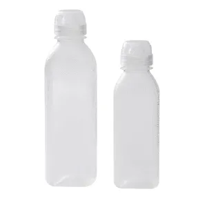 Bottiglie d'olio in plastica trasparente, distributore di condimenti da cucina con tappo pratico.