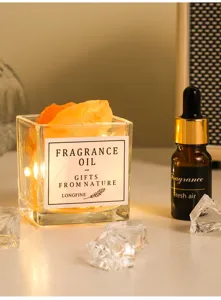 Kristallstein Aromatherapie Diffusor Flaschen Set mit ätherischem Öl für den Wohnbereich.