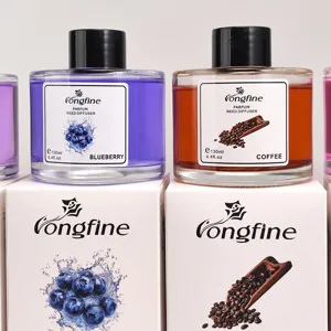 Vongfine reed diffuser 130ml aroma oil bottle detail shot, home fragrance air freshener display