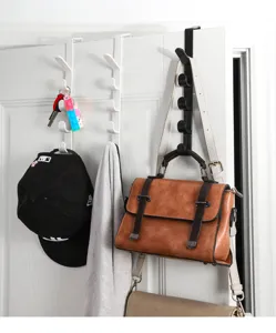Gancho de puerta multicapa soporte organizador para sombrero bolso ropa vista detallada
