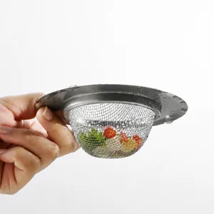 Passoire d'Évier de Cuisine en Acier Inoxydable Panier Filtre Anti-Colmatage Outil Attrape-Cheveux pour Évier de Cuisine et Salle de Bains