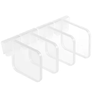 Verstelbare koelkast plank verdeler transparante plastic opbergers 4 stuks set