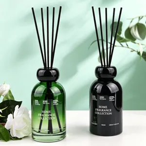Glas Reed Diffusor Flasche Aromatherapie Lufterfrischung Langanhaltender Duft für Wohnzimmer Heimdekoration