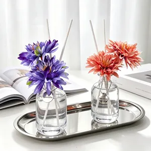 Botella Difusora de Varillas Decorativa para el Hogar Con Fragancia de Aromaterapia Floral Artificial Ambientador para Dormitorio Sala de Estar