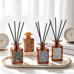 Crystal rhinestone reed diffuser set for home living room hotel long lasting fragrance
