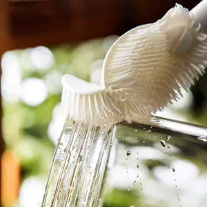 Silicone bottle brush for cleaning baby bottles and cups with long handle and soft bristles