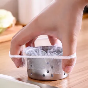 Disposable kitchen sink strainer mesh elastic bag anti-clogging drain filter helper 100pcs