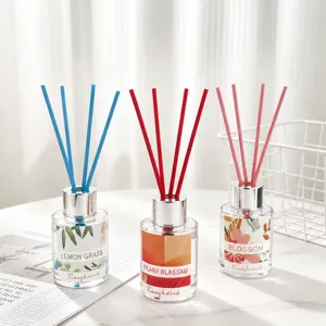 Bunter Blumen Duftoel Diffusor Set Langanhaltende Raumduft Staebchen fuer Schlafzimmer