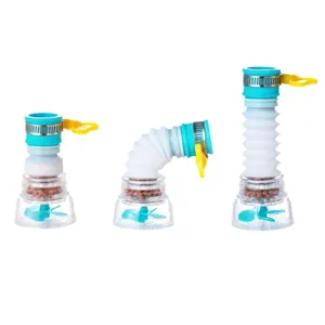 Kitchen Faucet Water Filter Splash Proof Nozzle Retractable Rotating Universal Tap Extender Plastic Aerator
