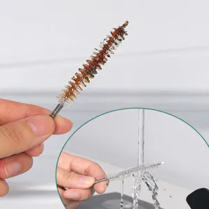 Refrigerator drain hole cleaning brush for household fridge pipe dredging tool hand held view.
