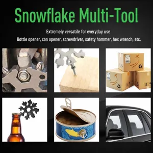 Clé flocon de neige multifonction 18 en 1 outil de poche portable pour les réparations.