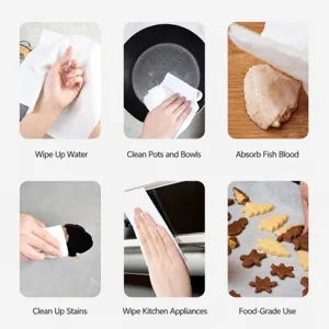 Disposable kitchen paper towel lazy rag washable wet dry dish cloth cleaning oil absorbent 1pc