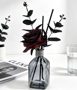 Noordse Donkere Roos Riet Diffuser Fles Bloemige Huis Geur Decoratieve Kamer Ornament