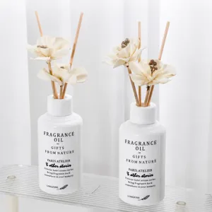 Coffret diffuseur de parfum d'intérieur avec fleurs blanches pour décoration salon et arôme