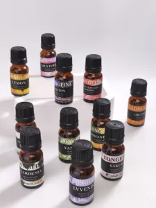 Wateroplosbare etherische olie set, 10ml geurölie assortiment voor luchtbevochtiger en diffuser.