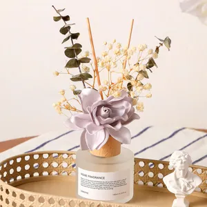 Heimduft Duftdiffusor Set Glasflasche Mit Trockenblumen Künstliche Blume Aroma Diffusor Für Raum