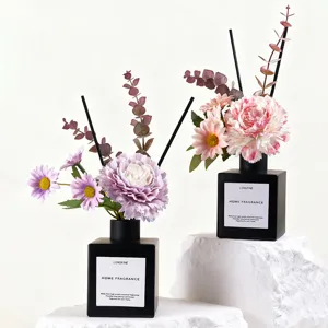Aromatherapie Glasflasche Mit Künstlichem Nelken Blumenstrauß Duftdiffusor Für Zuhause Schlafzimmer Wohnzimmer Inneneinrichtung