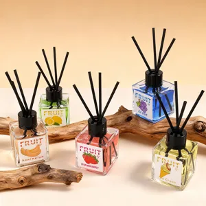Bunter Frucht Duftdiffusor Luftverfrischer Glasflasche Reed Diffusor Set Zuhause Büro Raumduft Dekoration