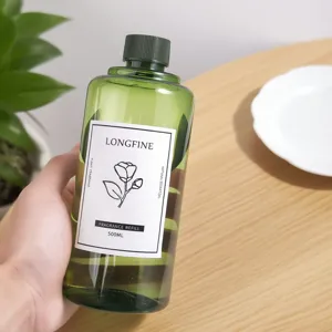 Recambio de fragancia botánica de 500 ml en botella de vidrio verde para hogar