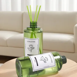 Recambio de difusore de varillas en botella verde de 500 ml con aroma floral natural