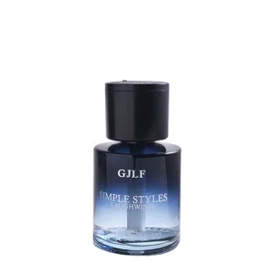 150ml gradient blue glass aromatherapy spray bottle with black cap for home and car use
