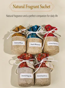 Traditional Chinese style scented sachet for wardrobe and car interior, natural spice filling.