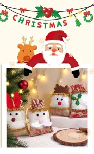 Christmas scented sachet gift bag holiday wardrobe hanging decoration sweet aroma pouch ornament.