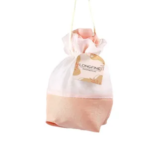 Hanging rose mesh sachet for wardrobe air freshener, elegant floral wedding gift and home decor.