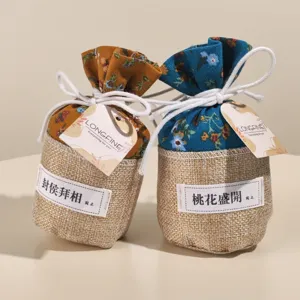 Traditional Chinese Scented Sachet Linen Fabric Air Freshener Wardrobe Car Aromatherapy Hanging Bag Deodorant Gift