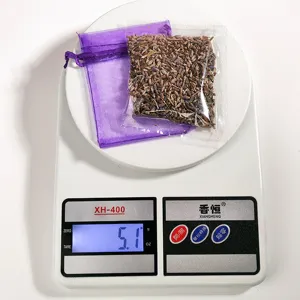 Lavender dried flowers sachet with purple organza bag wardrobe home fragrance 5g pack