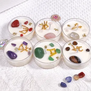 Handmade Dried Flower Crystal Soy Wax Scented Candle Conch Shell Aroma Gift For Relaxing Home Decoration