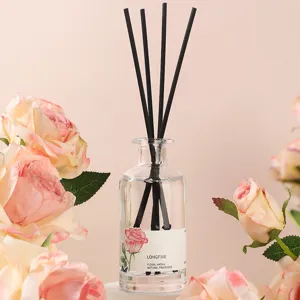 Nordisch Minimalistisch Glas Rattan Aromatherapie Diffusor Set Innere Lufterfrischung Büro Schlafzimmer Heimduft Ätherisches Öl