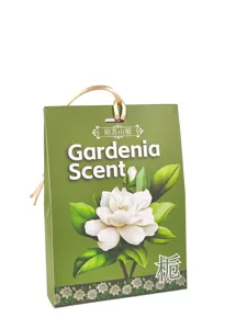 Gardenia scented sachet for wardrobe and home, long lasting floral aroma fragrance bag.