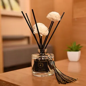 Home Fragrance Reed Diffuser Glass Bottle Long Lasting Air Freshener Essential Oil Aromatherapy Room Decor Gift
