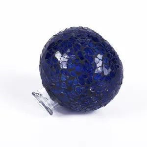 Blue cracked glass aromatherapy bottle vintage mosaic globe for home decor air freshener