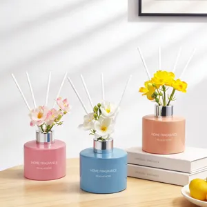 Duftdiffusor Set mit künstlichen Blumen dekorative Aroma Flaschen für Schlafzimmer Wohnzimmer